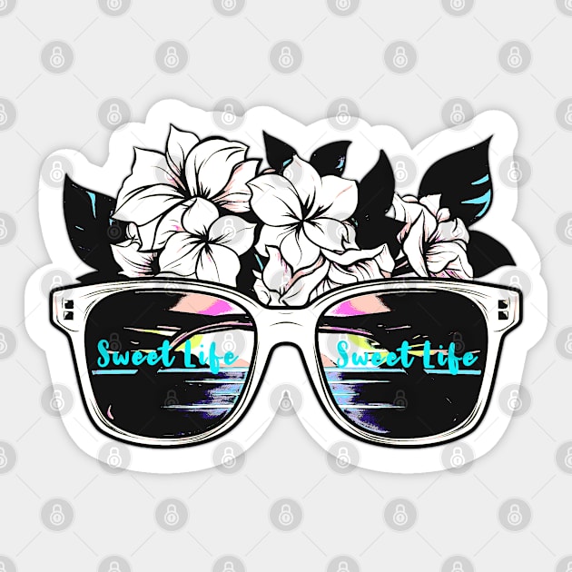 Sweet Life Beach Sticker by Nicoart2077